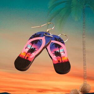 Sunset Flip flop earrings